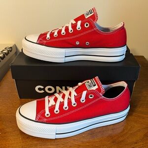 Converse Red Low-Top Sneakers